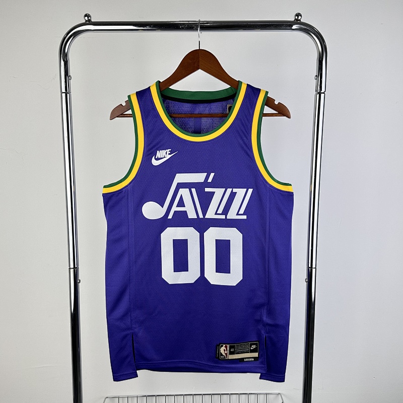 Utah Jazz #0 Retro Edition 24 Season Basketball Jersey view 2