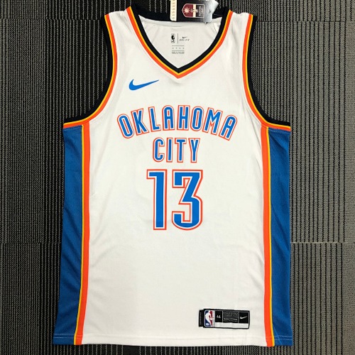Oklahoma City Thunder James Harden #13 White Basketball Jersey
